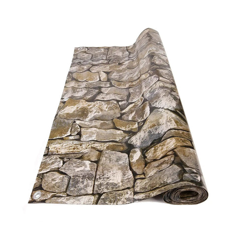 PVC Balcony Privacy Screen With Nylon Rope 450 GSM Heavy Duty Outdoor Fence Cover stone color rolled up for patios