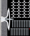 Drywall Anchor Kit 25 Pieces Plastic Self Drilling Expansion Anchors with Screws and Red Key displayed on black background.