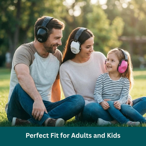 34dB NRR Hearing Protection Ear Muffs, Ultra Compact Design For Loud Events And Sensory Use, Lightweight Black Muffs With Serious Noise Reduction, Perfect For Concerts Festivals And Busy Environments