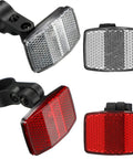 4 Pack Bike Spoke Reflectors For Front And Rear, Red And White Safety Reflectors For Handlebar And Seatpost, High Visibility Gear