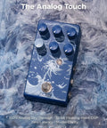 Limbo Stereo Reverb Pedal With Shimmer Tide And Freeze Nine Ambient Effects for electric guitar, bass, and synth; blue design.