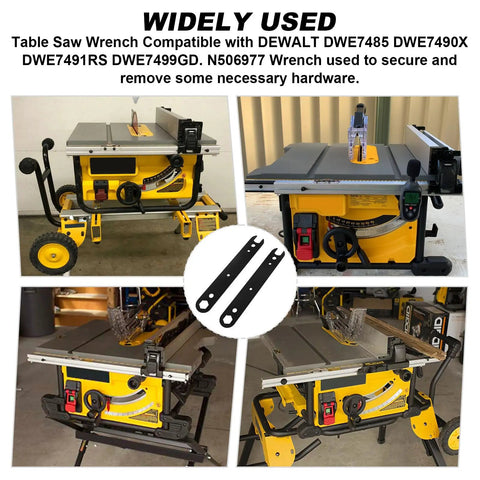 Heavy Duty Table Saw Wrench Built With Kickass Durability For Swift Blade Changes And Snug Hardware Securing featuring black metal design.