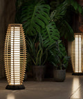 Patio Floor Lamp Outdoor Solar Powered Lantern With Weather Resistant Wicker Finish For Garden Deck And Backyard Auto On At Dusk 40 Lumens Cozy Vibe Large Sized For Indoor Outdoor Lighting Natural Brown