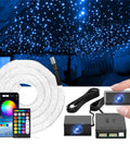 Starlight Headliner Kit With 400pcs Fiber Optic RGBW Star Lights For Car Roof Ceiling, 2 Light Heads, 16W Engine, remote control