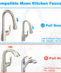 Pull Down Hose Kit For Moen Faucets 68 Inch Upgraded Version Replacement Part 150259 And 187108 fits both pull-down and pull-out styles