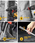 Cordless SDS Plus Rotary Hammer Drill With Brushless Motor, Safety Clutch, 4 Functions, in use on concrete and masonry