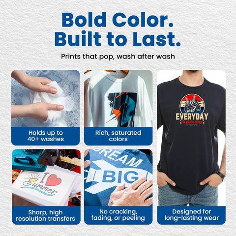 Transfer Film Sheets A4 8.3 By 11.7 Inches Double Matte With Hot Peel And Cold Peel For DTF Printers Delivers Vibrant Colors And Durable Prints