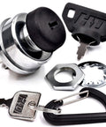 Heavy Duty Ignition Key Switch With Beefed Up Dust Guard Replaces 128010 Fits Bobcat Bunton Jacobsen Ransomes Ryan Steiner Bob Cat Plus 2 Keys And Free Carabiner