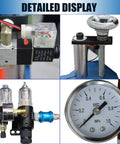 Detailed components of the Desktop Pneumatic Punch Press Machine With 110V Power And 440 Lb And 200 Kg Of Force, Digital Display Controller.