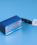 5 Pin Racing AC CDI Ignition Box Replacement For 50cc To 160cc Chinese Pit Dirt Bikes And ATVs Fits 139QMB 152QMI 157QMJ Engines Easy Install Durable Performance For TaoTao Roketa SunL Baja Panterra Kymco And More on blue background