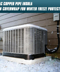 Three Layer HVAC Copper Pipe Insulation Cover With Durable 600D Oxford Shell on outdoor AC unit in snowy setting