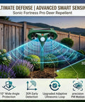 Two Pack Solar Ultrasonic Deer Repeller With Motion Sensor Outdoor Animal Deterrent For Rabbits Cats Raccoons And Squirrels Keeps Your Yard And Garden Pest Free, green stake in garden