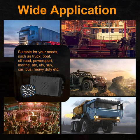 8 Gang Switch Panel With Remote Wireless Control for Cars Trucks Boats UTVs SUVs RVs 12V to 24V DC Wide Application