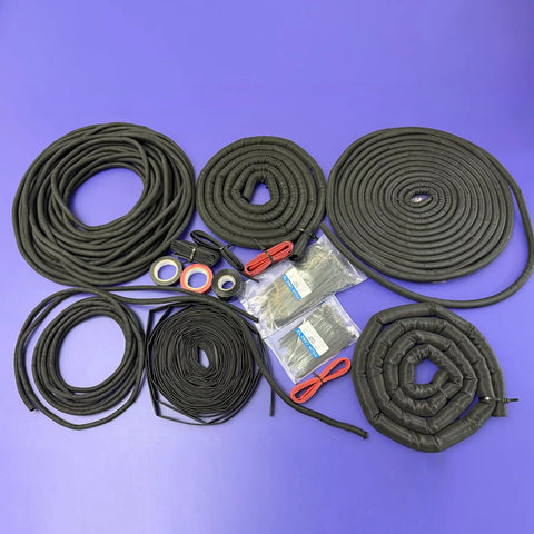 All In One Split Wire Loom Kit For Cable Management With High Temperature Resistant Loom Tubing Auto Wiring Protection