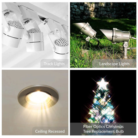 MR11 Halogen Spotlight Bulbs 20W 12V FTD 6 Pack 2 Pin GU4 Base Dimmable Lit Warm White 2700K 220 Lumens for Landscape Accent