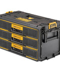 ToughSystem 2.0 3 Drawer Tool Organizer and Storage Module with Ball Bearing Slides, black and yellow stackable design