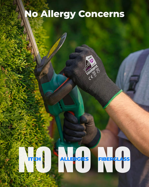 Tough As Nails A6 Cut Resistant Work Gloves Provide Solid ANSI And EN388 Protection For Rough Construction And Metal Fabrication Jobs with trimming shears.