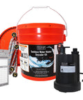 Tankless Water Heater Descaling Flush Kit with heavy duty 1/6 HP pump, steel hoses, 3.5 gallon bucket for easy vinegar cleaning