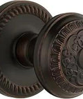 Newport Rosette With Windsor Knob Privacy Door Set Two And Three Eighths Backset Built To Last Timeless Bronze Finish Detail