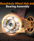 Front Wheel Hub Bearing Assembly 6 Lug With ABS For 4X4 Toyota 4Runner 2003 To 2020, Tacoma 2005 To 2020, FJ Cruiser 2007 To 2014