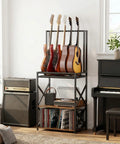 Show Off Your Sweet Guitar Collection With This Super Cool 3 Tier Music Stand. Holds Five Strummers Safe And Sound.