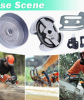 Parts of Beefed Up Three Eighths Inch Six Tooth Sprocket Clutch Drum Oil Pump Kit For Poulan And Partner Chainsaws in use