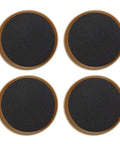 Floor Savers That Slide Like Butter On Hardwood Or Carpet 100 Pack Eva Glide Pads, black circular pads for smooth furniture movement.