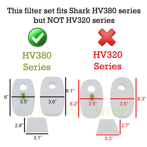 Shark Rocket DuoClean Must Have Replacement Filter Kit Easy Fit 6 Pack With 12 Pre Filters And 6 Post Filters For HV380 HV380W HV381 HV382 HV383 HV384Q Replaces XFFH380 XPSTFH380
