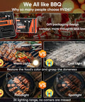 Magnetic LED Grill Light For Outdoor Barbecues And Smoker Accessories, Bright Hands Free BBQ Illumination gift package