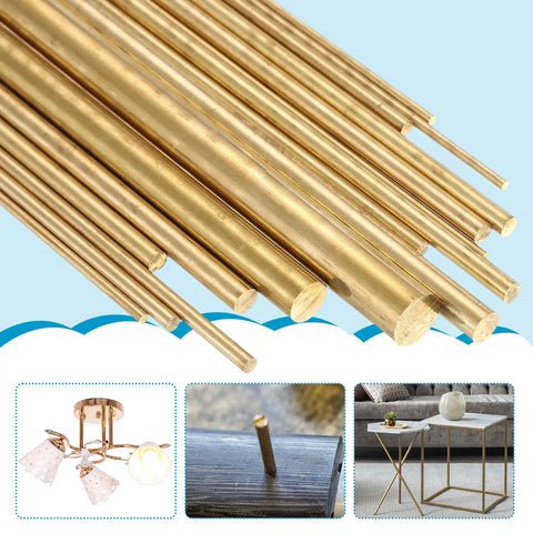 Six Pcs Round Brass Rods 3mm Diameter 18cm Length For DIY Crafting Jewelry Making Plating And Repair Projects Ideal For Science Class And Hobby Metalwork Brass Bars, close-up