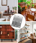 Heavy Hitter Stainless Steel Repair Brackets Rock Solid Mending Plates For Woodworking Fixes Six Hole Joining Hardware Built Tough To Get The Job Done Right Rust Proof Pack Of 20 displayed with furniture.