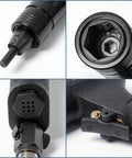 Close-up of Rivet Nut Gun for M6 M8 M10 with air driven pull setter and seesaw trigger details