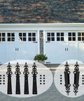 Garage doors with Six Pack Steel Garage Door Hardware Kit With Decorative Hinge Handles For Metal And Wood Doors Heavy Duty Door Hinges Set