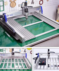 Shop Ready Heavy Duty 4 Axis 9090 Cnc Router For Wood Engraving Milling Drilling Machine on a green industrial worktable.