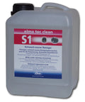 Container of Industrial Ultrasonic Cleaner Fluid For Corrosion And Rust Removal, Heavy Duty Concentrated Cleaning Solution For Non Ferrous Metals, PCBs, Glass, Plastics, Brass Tarnish, Lime Deposits, And Water Damage Cleanup with label.