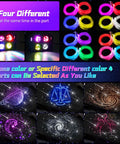 Color options and starlight effects for Car Starlight Headliner Kit With Dope 4 Color Fiber Optic Ceiling Lights 32W Engine.