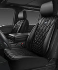 Dope Faux PU Leather Front Seat Covers For SUVs Vans And Trucks, Waterproof Anti Slip with Armrest, diamond stitch detail shown