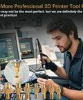 Man using Soldering Tips And Heat Set Insert Kit For Thread Inserts M2 M2.5 M3 M4 M5 M6 M8 with soldering iron adapters in workshop