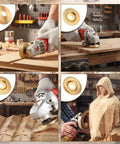 Pro Grade Wood Carving Disc Kit for 4 And 4.5 Inch Angle Grinders with 7/8 Inch Arbor used for wood shaping and detailing
