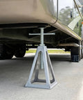 Beefy Heavy Duty RV Stabilizer Jacks, 7,900 Lbs Capacity, Stack Jack Stands for Travel Trailer and Camper in use under RV