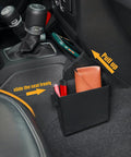 Jeep Gladiator And Wrangler Center Console Organizer Gear Shift Tray 3 Piece Kit With Cushioned Storage Box installed in car