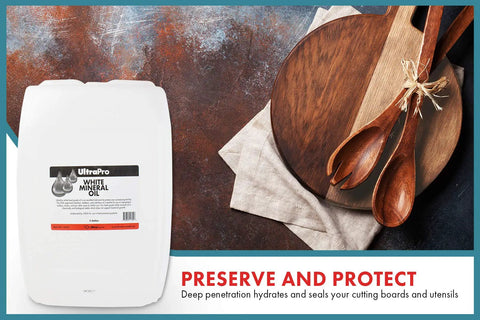 All Purpose Go To Food Grade Mineral Oil For Cutting Boards And Butcher Blocks 5 Gallon White Mineral Oil Container