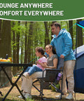 Family enjoying Beefy Heavy Duty XXL Director's Chair With Extra Wide 32 Inch Seat And 500 Lb Capacity at a campsite.