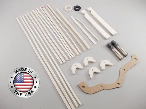 Heavy Duty Lathe Rebuild Kit For Model 10L And 10R With All Consumables Including Felt Wicks Gaskets and Made in USA logo