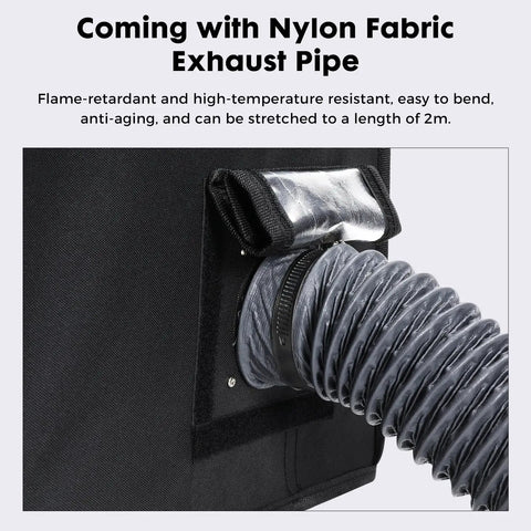 Laser Engraving Enclosure For 700 By 700 By 400mm Machines With Exhaust Fan, 2m Nylon Fabric Exhaust Pipe detail