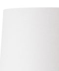 Close-up of the white cotton shade from Tommy Dinosaur 16 Inch Ceramic Table Lamp in Green with White Cotton Shade.
