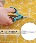 Sewing Scissors Bundle Set For Quick Cuts And Precise Sewing, Includes 5 Inch Detail Shear with slanted tip design on fabric