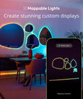 Dots LED String Lights An App Controlled Flexible Color Changing Mood Decor With 60 RGB Segments around mirrors indoors