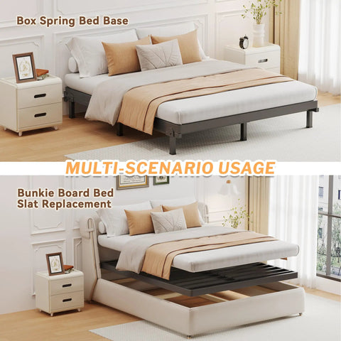 Straight Up Heavy Duty Queen Bunkie Board Delivers Rock Solid Metal Support With Smooth Rounded Edges For A Hassle Free Mattress Foundation between box spring and slat replacement.