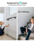 16 Inch Shower Grab Bars For Bathroom Safety With Anti Slip Handles For Elderly Seniors Handicap And Pregnant Women, Rustproof Stainless Steel, Gray 2 Pack, Non Slip Grips For Wet Bathrooms shown in home setting with children